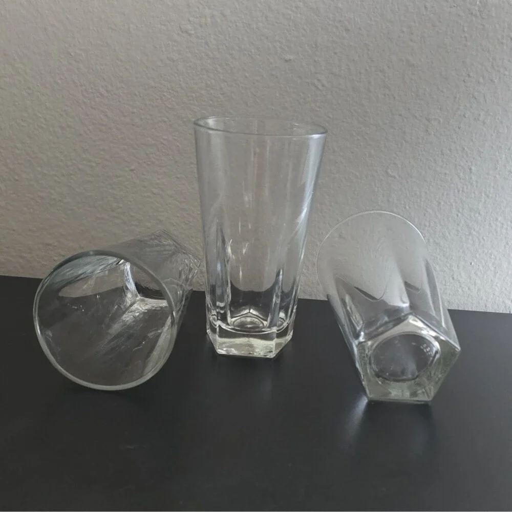 Libbey Duratuff 10 oz Clear Glass Stackable Tumblers Set of 3